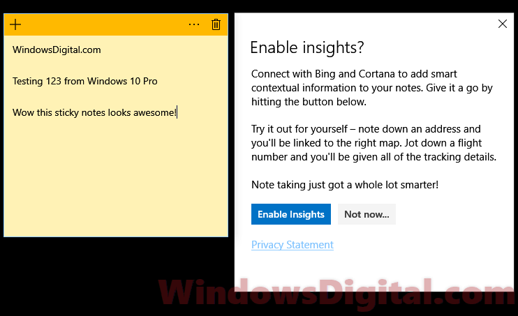 Install Sticky Notes Windows 10